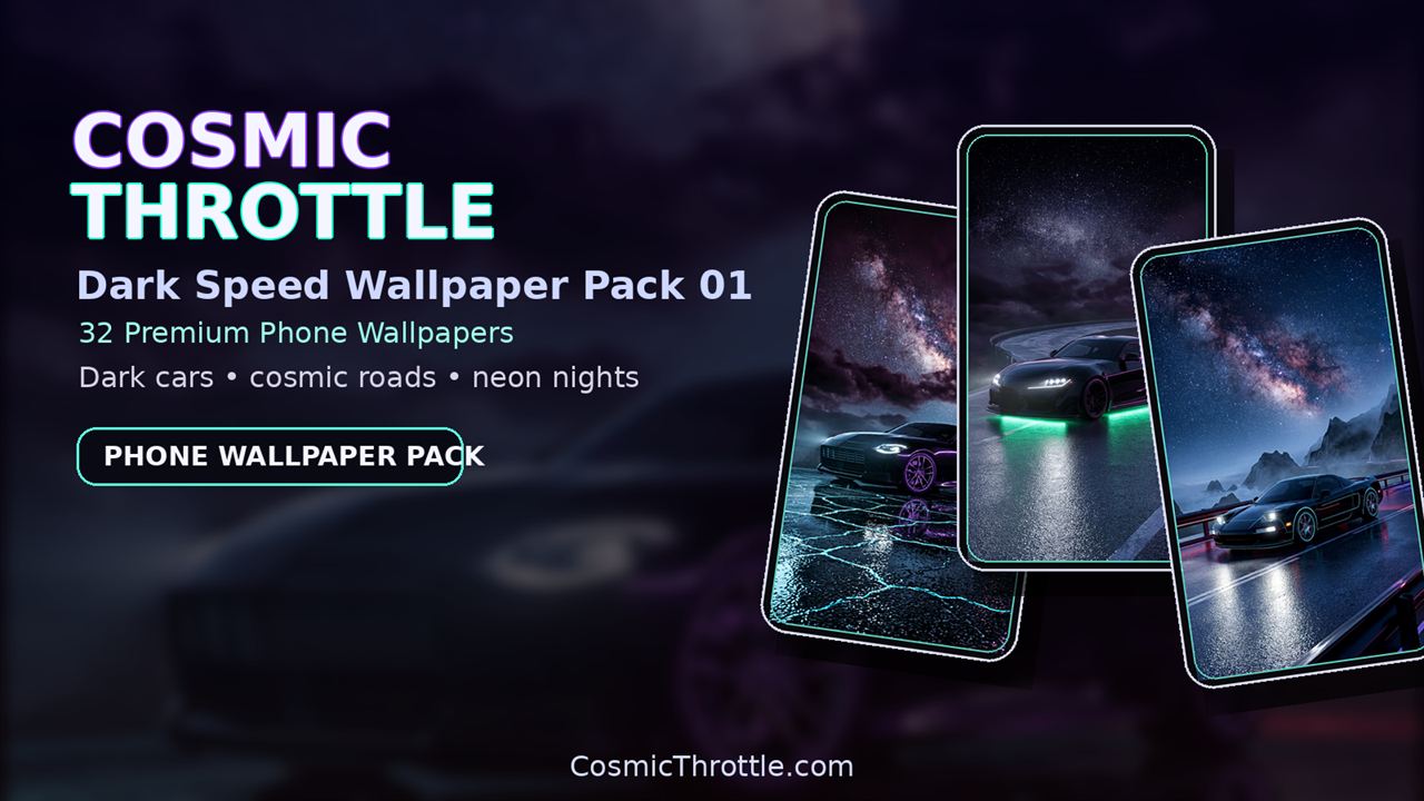 Actual Dark Speed Wallpaper Pack 01 cover with premium phone previews